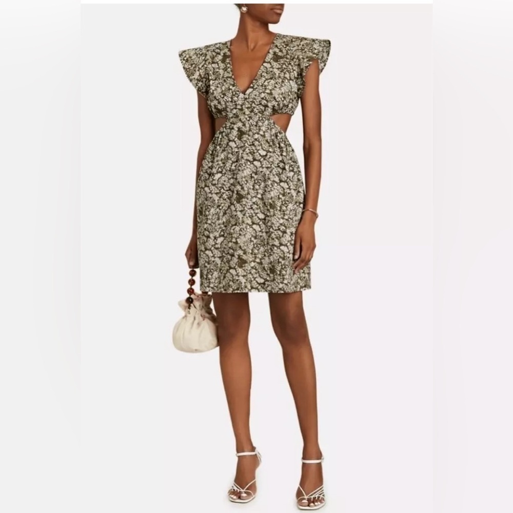 Rails Nyla Mini Cutout Dress in Olive Vine Size Large